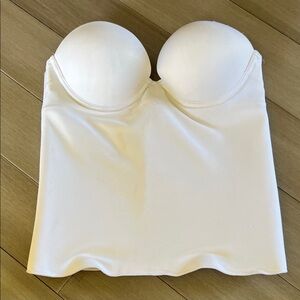 Felina Strapless White Push Up Bustier Top